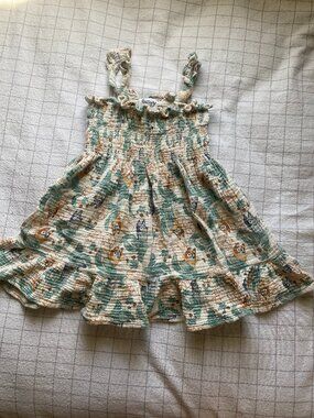 Bluey Dress floral Hawaiian theme - Size 3T